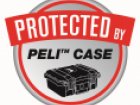 Protected by peli case logo
